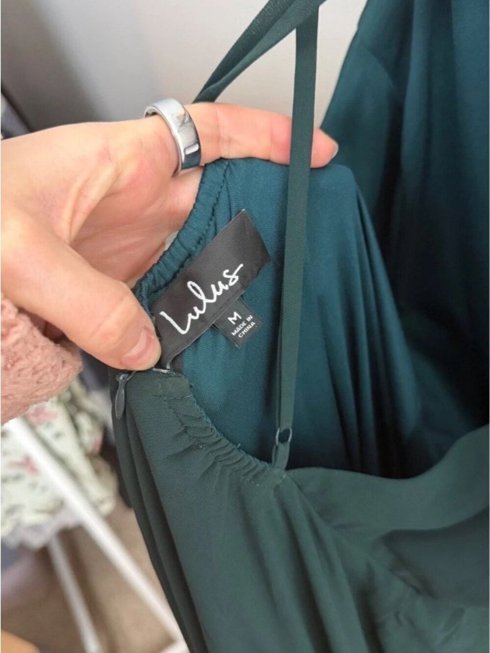 Lulus Mythical Kind Of Love Dark Green Maxi Dress Size Medium Women’s - Picture 3 of 8